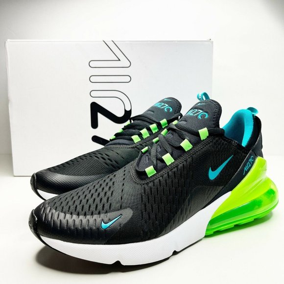 Nike Shoes | Nike Air Max 270 Men's Size 11 Black Green Aqua Pink Running Shoes Dj5136-001 | Color: Black/Green | Size: 11 | Dannys_Shop's Closet